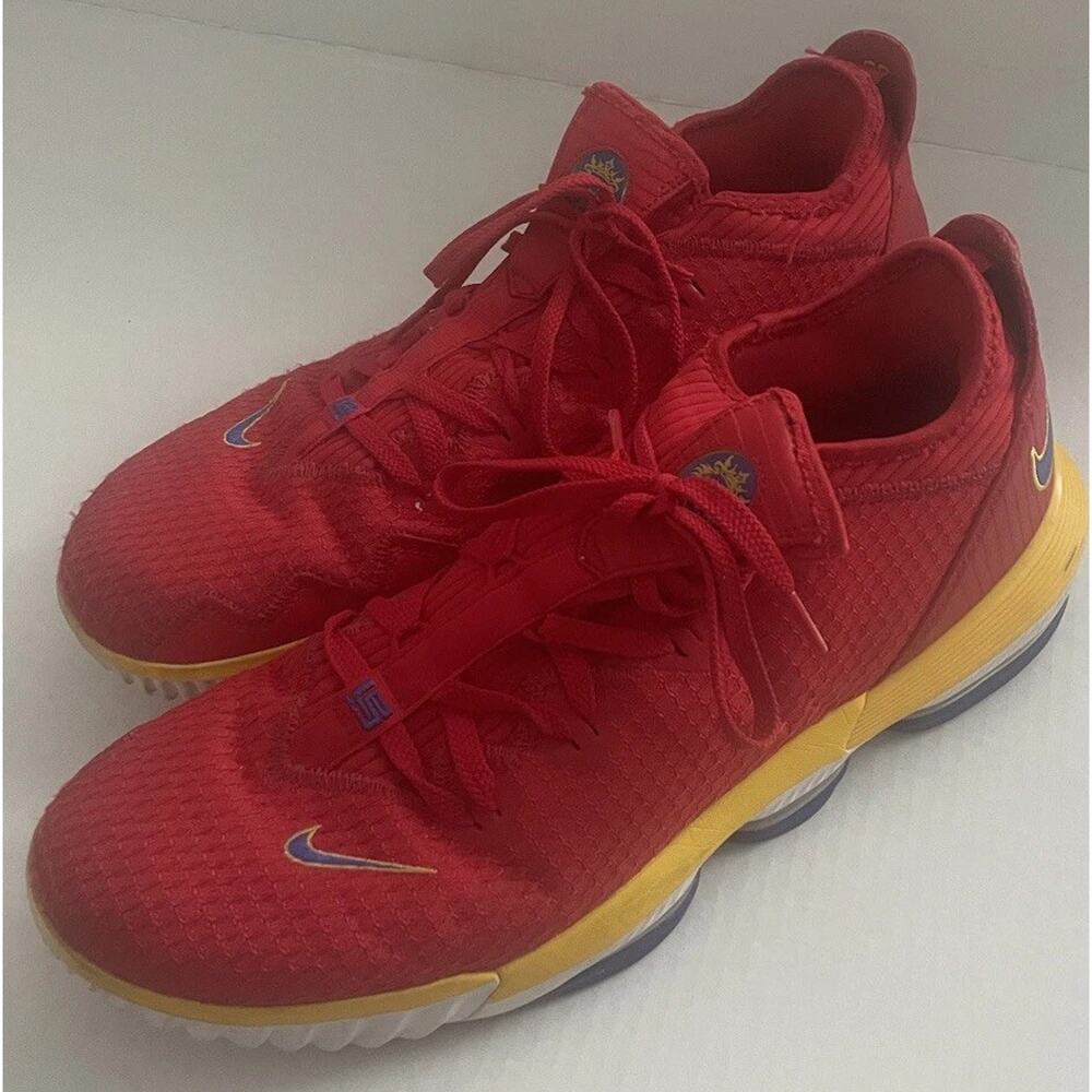 Nike LeBron 16 XVI Low Mens Size US 14 Superbron Red Royal Blue CK2168-600 Shoes